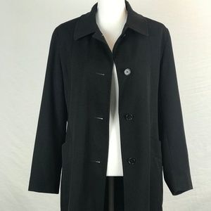 Anne Klein 2 Black Trench Style Dress Coat